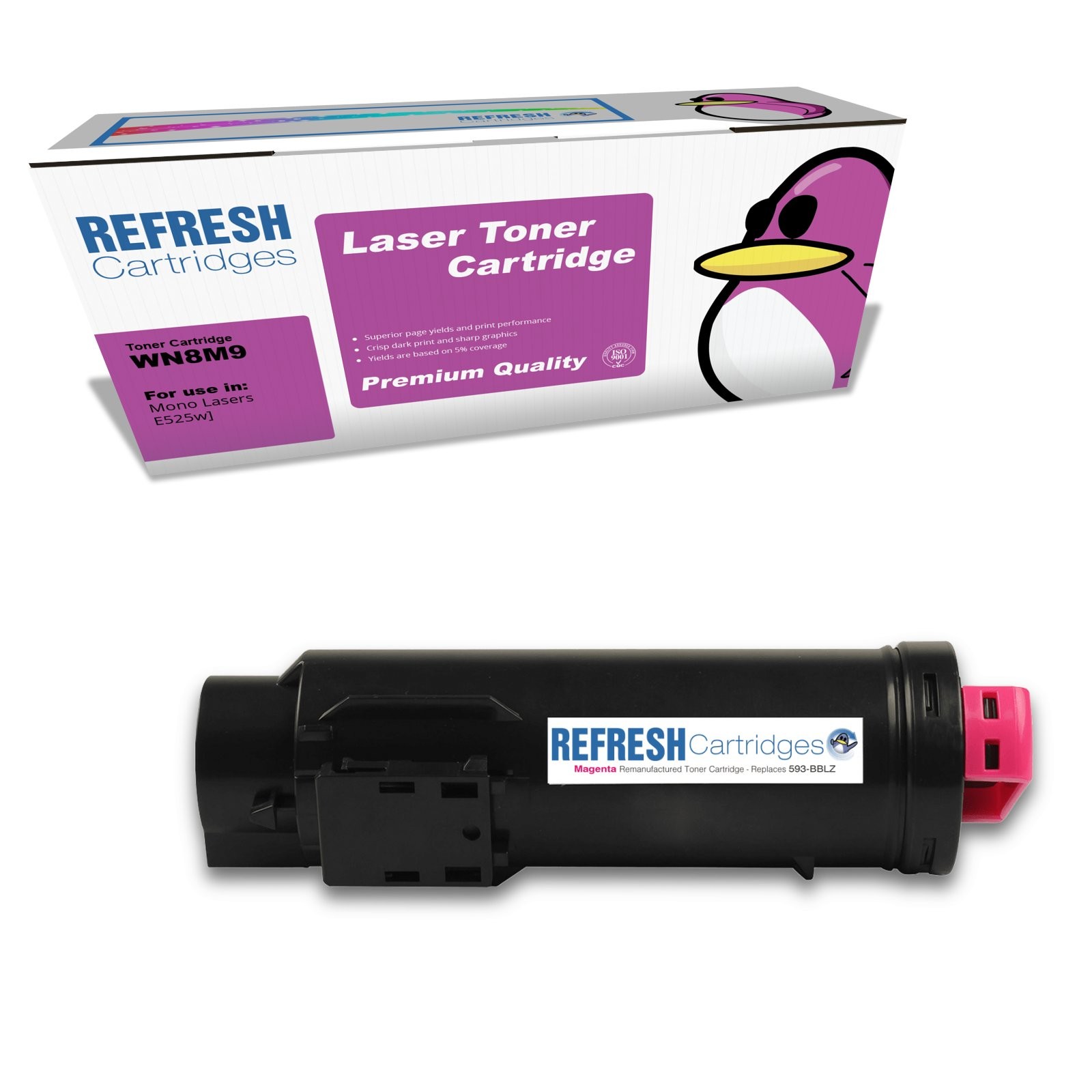 Refresh Cartridges Magenta WN8M9 Toner Compatible With Dell Printers