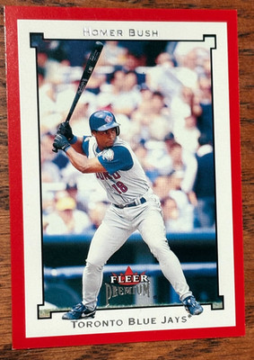 2002 FLEER PREMIUM BASEBALL STAR RUBIES HOMER BUSH BLUE JAYS 117/125-APR955