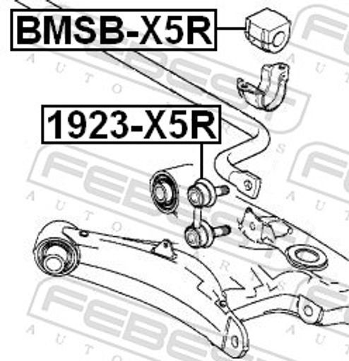 Fits FEBEST BMSB-X5R REAR STABILIZER BAR BUSH D22
