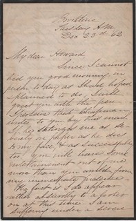 1862 Howard Dwight killed at Port Hudson letter from mother War is a blunder