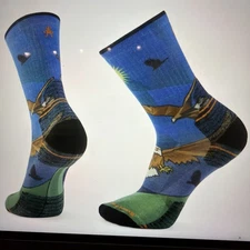 NEW Smartwool Unisex Hike Eagle Print Crew Socks, L
