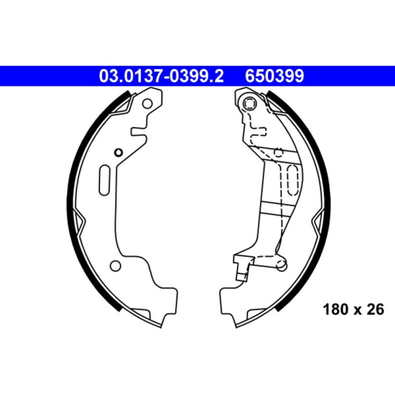 Ate Kit Ganasce Freno 03.0137-0399.2 - Immagine 2