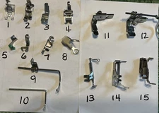 Assorted Sewing Machine Feet for Vertical Needle Low-Shank Machines
