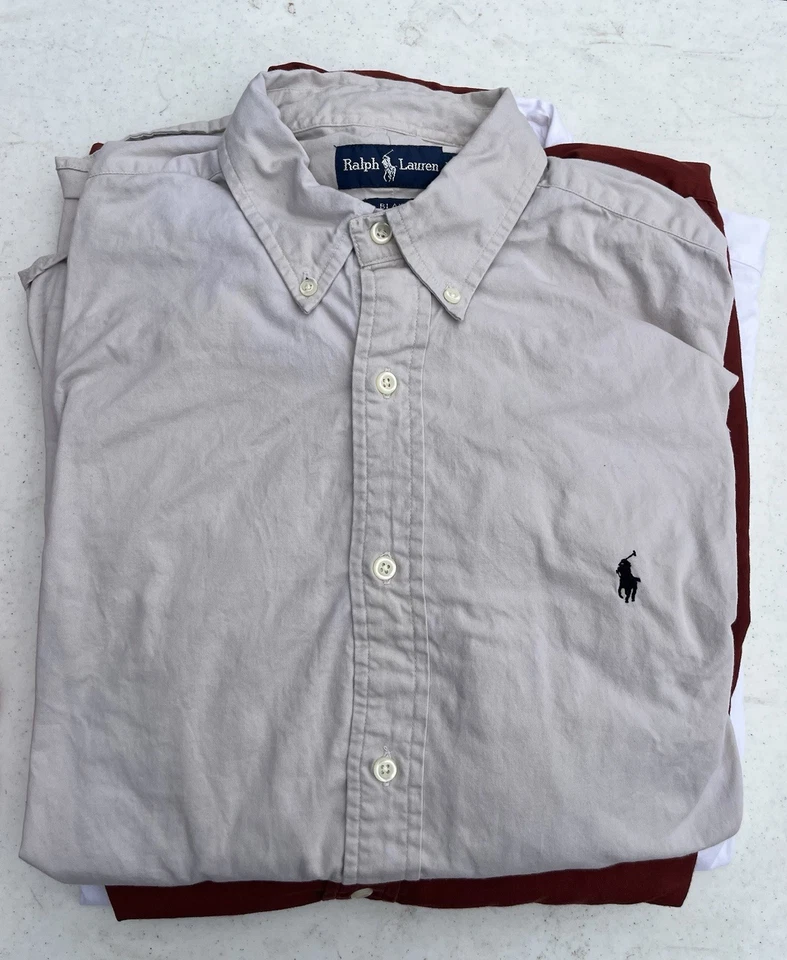 批量 5 件 Ralph Lauren XL 长袖纽扣衬衫 - 布莱克混棉 — 第 4/4 张图片