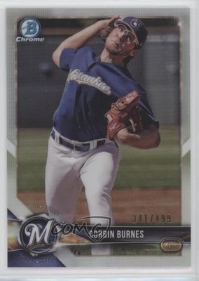 2018 Bowman Chrome Prospects Refractor 341/499 Corbin Burnes #BCP132 0f33