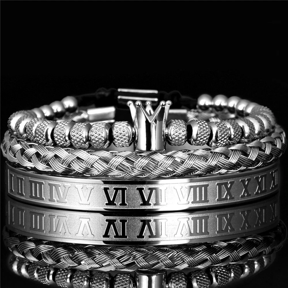 Pulseras De Hombre Joyería Pulsera Chapada en Oro Para Hombre Esclava Brazalete@