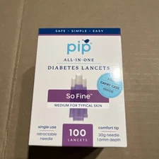 100 Count All in One Preloaded Lancets Easy to Use Blood Sugar Testing 30G