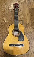 Guitarra acústica Play & Learn tamaño 1/2 estuche de transporte para niños 6 cuerdas como está
