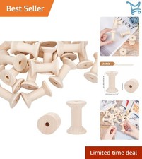 20PCS Wooden Thread Spools Empty Bobbins for Sewing Embroidery Crafting