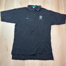 Vintage BMW Motorcycles San Jose California Polo Shirt Mens Large Black USA 90's