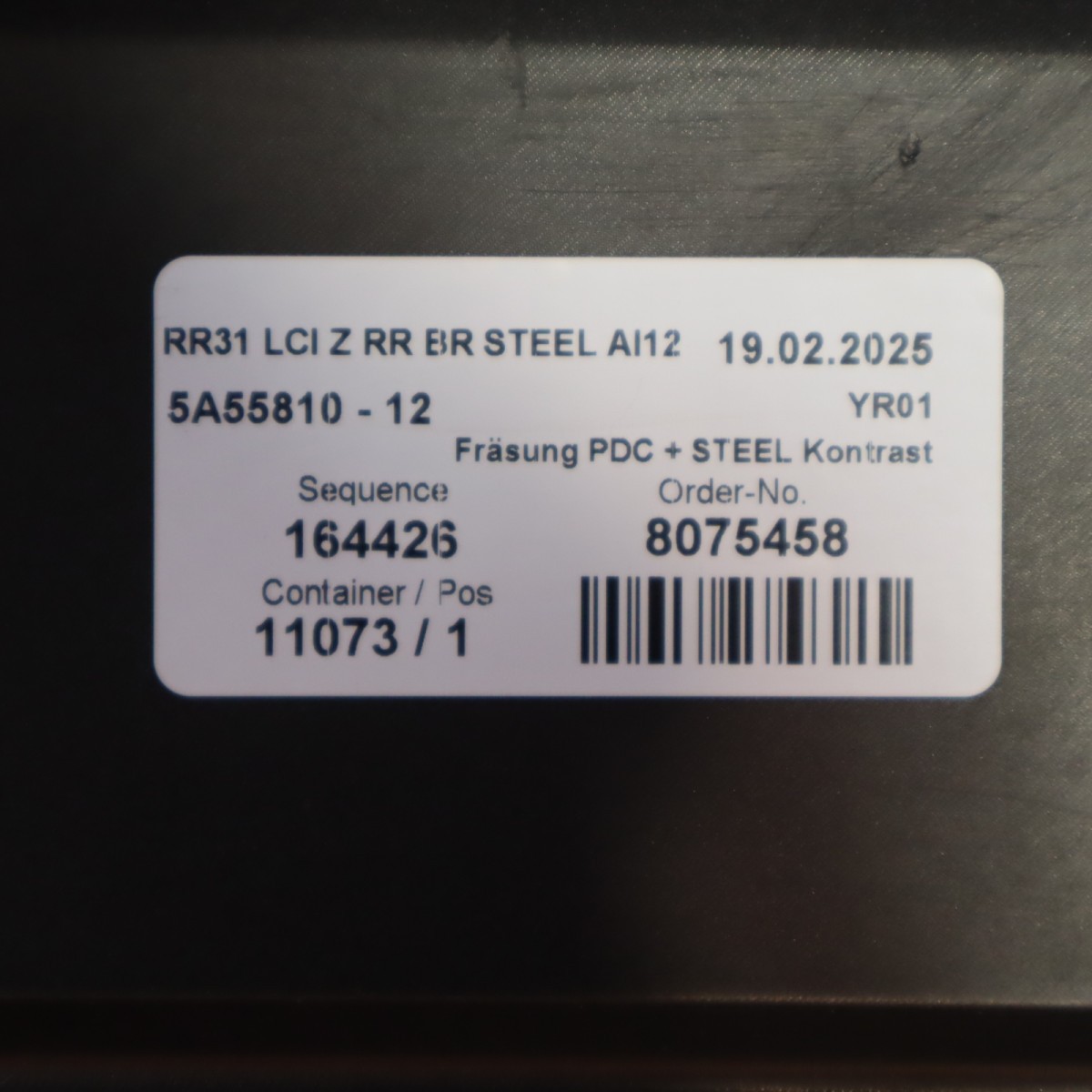 ROLLS ROYCE CULLINAN REAR BUMPER 2025 2026 51125A7C908 BLACK OEM