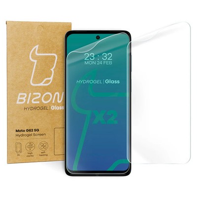 2x Schutzfolie für Moto G62 5G Bizon Displayschutzfolie Folie Film Handyfolie