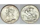 1895 QUEEN VICTORIA GREAT BRITAIN SILVER LIX EDGE CROWN COIN