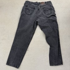 Vtg Levis 545 90s USA Mens Faded Black Jeans Loose Fit 36x32 Casual Streetwear