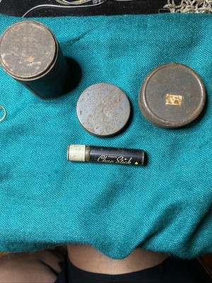 Antique Tins Snuff, Chap Stick,  Casker Jewelers Supply And Another Unknown 4