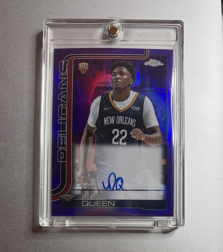 2025-26 Topps Chrome Purple Auto /75 Derik Queen #TCAR-DQ