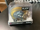 Henry Ellard Rams Signed Slate Mini Helmet Beckett COA