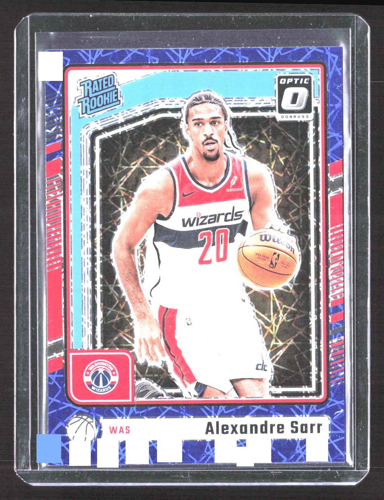 2024-25 Donruss Optic #276 Alexandre Sarr Blue Velocity