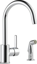 Peerless Precept Single-Handle Kitchen Sink Faucet with Side Sprayer, Chrome ...
