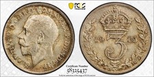 1912 Great Britain 3 Pence PCGS MS66 Lot#G3621 Silver! Gem BU! S-4015