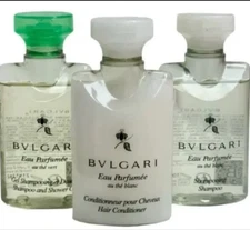 BVLGARI EAU PARFUMEE AU THE VERT 2.5 FL OZ, TRIO SET Shampoo, Conditioner, 