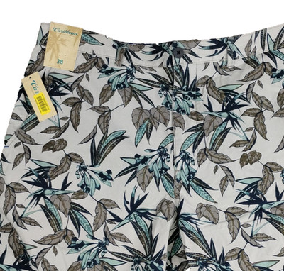 Roundtree & Yorke Caribbean Shorts Mens Sz 38 Bermuda Floral Tropical Print NWT