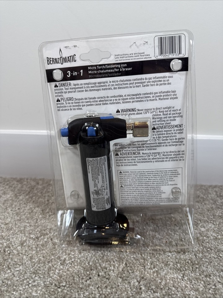 BernzOmatic ST2200 Micro Flame Butane Torch. Detail Torch For Hobby ...