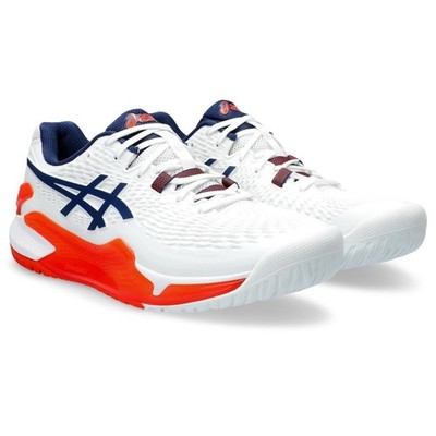ASICS Gel-Resolution 9 Mens Tennis Shoes 9.5 White Blue Expanse
