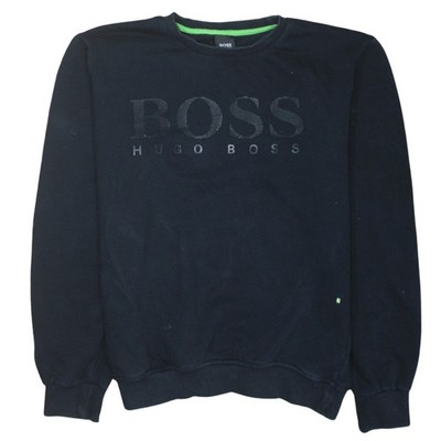 Schwarzer Pullover Sweatshirt Herren UK Größe L HUGO BOSS