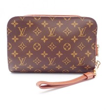 LOUIS VUITTON Orsay Clutch Hand Bag Monogram Leather Brown France M51790 69AA196