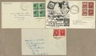 Australia 1950 's Imprint Blocks Pair QV QEII KGVI FDC Covers x3