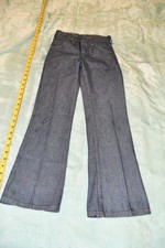 Vintage 1970s Childs Pants Blue Jeans Bell Bottom Wrangler 10 Slim 24x27