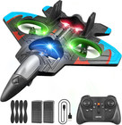 4DRC V32 RC Plane, Foam Remote Control Airplane with Light, 2 Batteries, 360° Fl