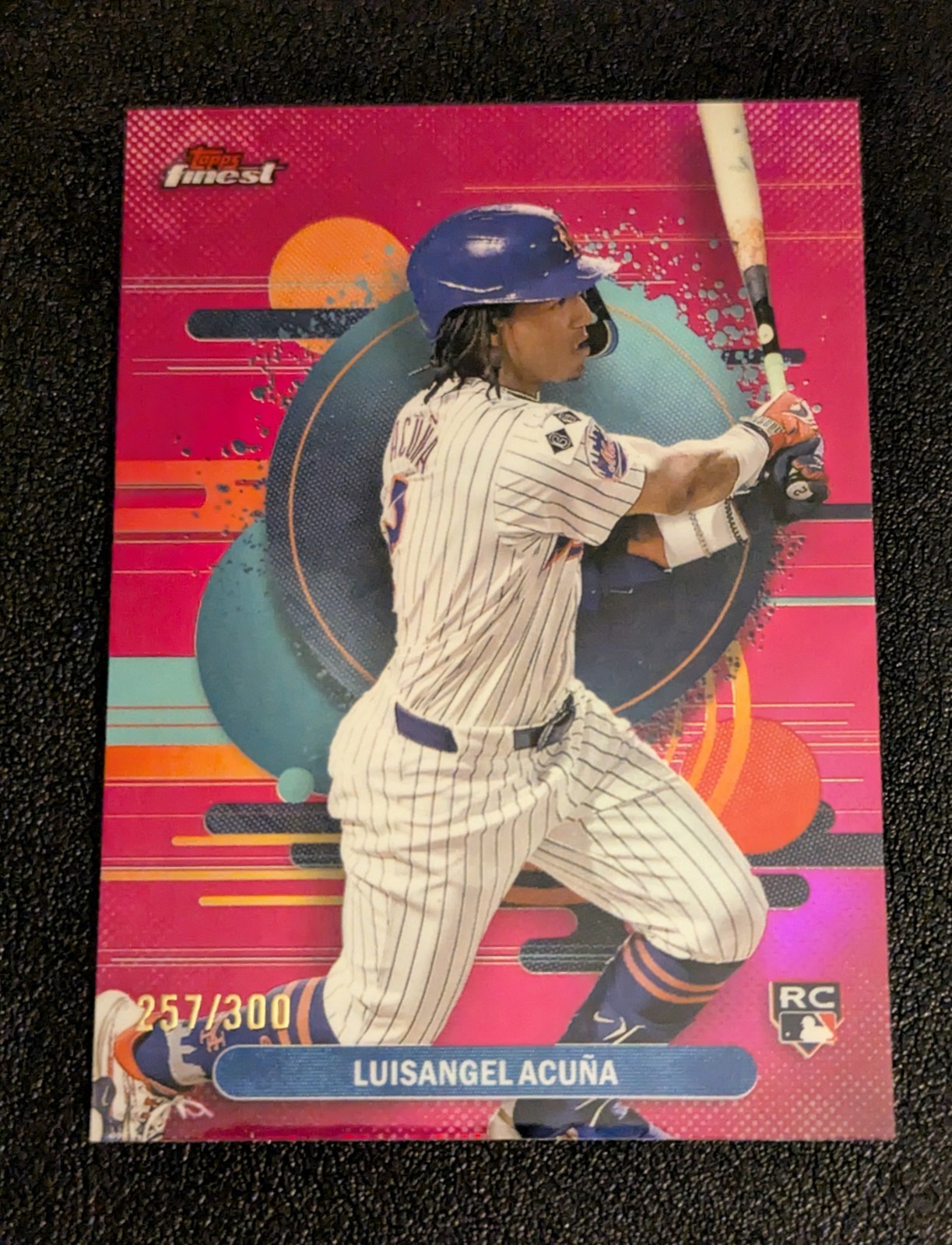 Luisangel Acuna 2025 Topps Finest Magenta RC Uncommon Refractor #257/300