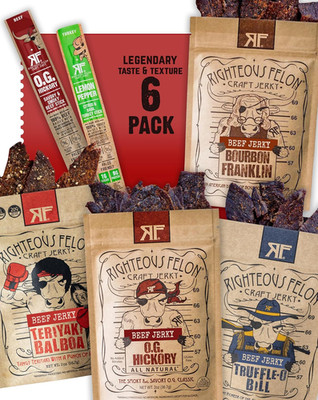 Savory Beef Jerky Variety Pack - Valentines Day Gifts for Men | Gluten Free, Hig