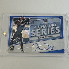 2020-21 Panini Donruss Optic Signature Series Blue #d 24/25 RC Xavier Tillman