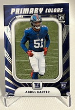 2025 Donruss Optic Abdul Carter Primary Colors Rookie RC Giants