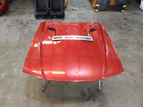 1996-1998 Ford Mustang Cobra Laser Red Factory OEM Hood With Liner L71
