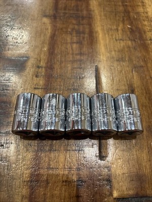 Proto 1/2  Lot Of 5 Pieces 3/8'' Drive 12 Point Shallow Sockets USA SAE #J5216