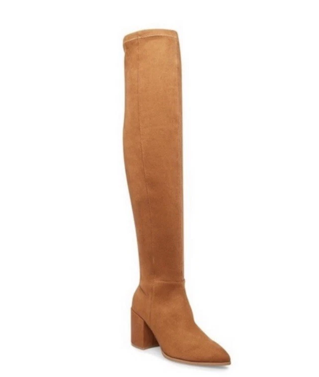 NWOB Steve Madden Jacey Over the Knee Suede Boots in Chestnut Brown Tan Size 6 - Image 2 of 4