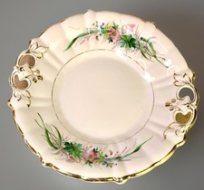 Carl Tielsch Altwasser PrunkTeller 26 CM Blumen Golddekor 1875-1909