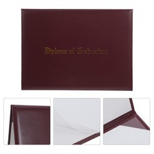 Reusable Padded Diploma Holder Leatherette Certificate Book Folder Coffee Tone