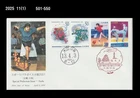 Sports Festival,Bowling, Taekwondo,Martial Art,Japan 2001 FDC,Table Tennis