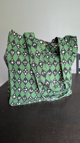 Big Bud Press Shopper Tote Bag in Halloween Green Print - Picture 3 of 4