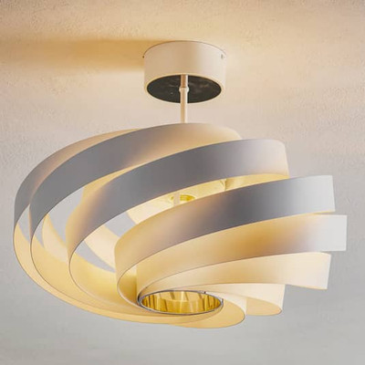 Euluna Deckenlampe Deckenlampe Hängeleuchte Lampe Leuchte Vento weiß Ø 50cm