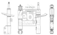 Febi Bilstein StoßDäMpfer Gasdruck Hinten Links Rechts FüR Renault Laguna II