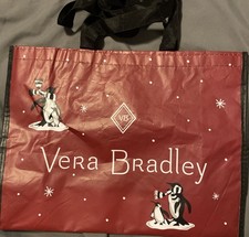 Vera Bradley Reusable Bag, 16  x 12  x 5.5  , Drop Handle, Open Top Christmas