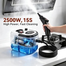 Pulitore a Vapore Alta Pressione Pulitore Tappeti Casa Macchina Spruzzatore Auto 2500W - Miniatura 1