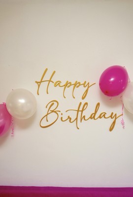 Individuelles 3D-gedrucktes Happy Birthday Wandschild - personalisierte Feierdeko