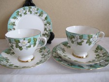 Vintage Gladstone Montrose Trio x 2  Bone China